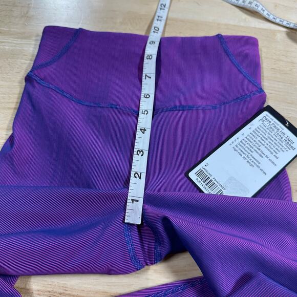 Lululemon Base Pace High-Rise Tight 25" Two-Tone Ribbed Sonic Pink Sz 2 NWT - Picture 10 of 11
